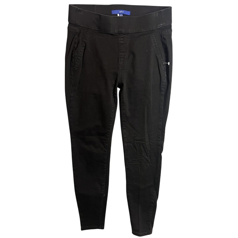 APT. 9‎ Women's Black Pull-On Skinny Pants Size 6 Regular Stretch Jeggings